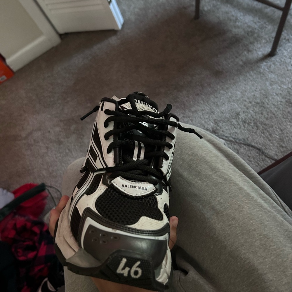 Balenciaga Black and White Runners